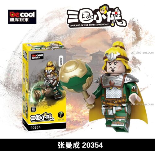 Minifigure Decool 20354 Trương Mạn Thành Tam Quốc, bộ đồ chơi Decool giá tốt cho bé trai 6 tuổi, chi tiết tinh xảo, có hộp sản phẩm.
