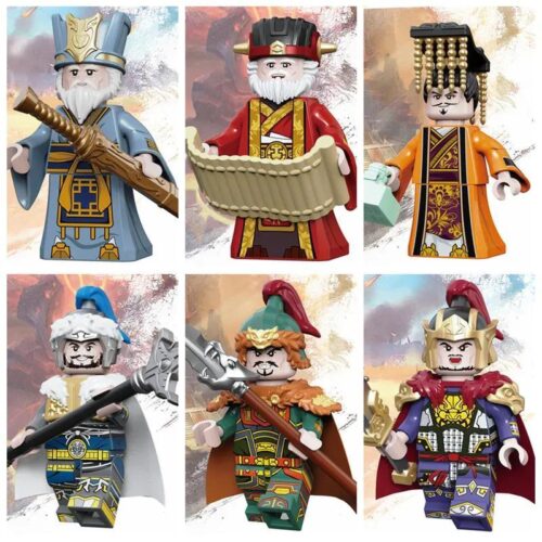 Bộ đồ chơi minifigure Tam Quốc 20356 của Decool, 6 nhân vật lịch sử Trung Hoa, đồ chơi lắp ghép cho bé trai 6 tuổi