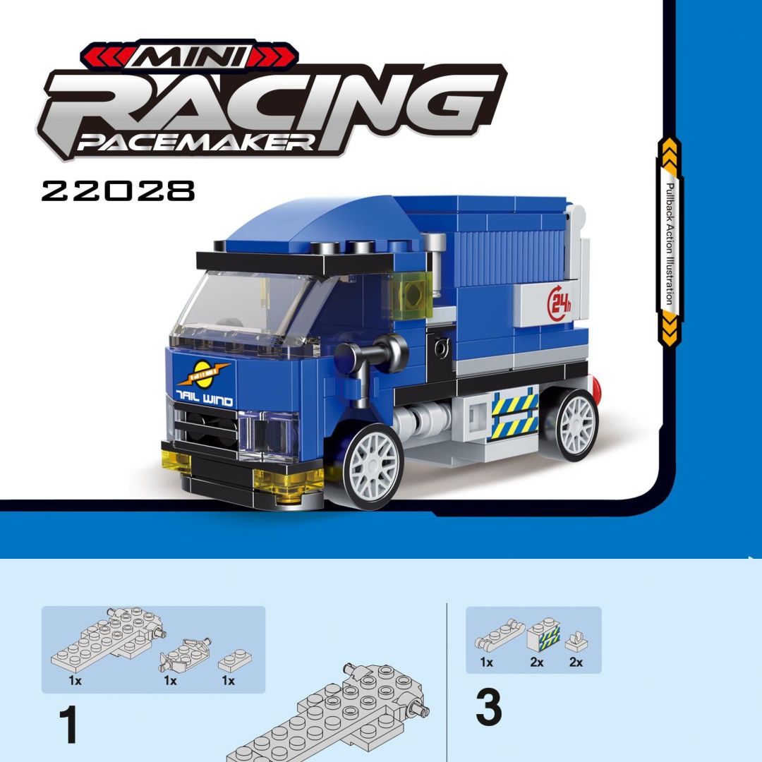 Hướng dẫn lắp ráp DECOOL 22028 Xe Tải Vận Chuyển Chạy Đà