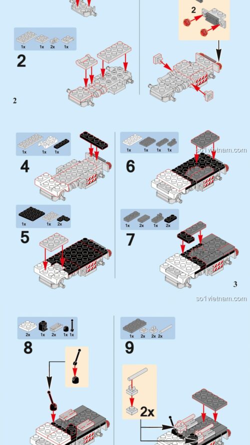 Xe Trộn Bê Tông Đua Tốc Độ DECOOL 22029, Xe Trộn Bê Tông DECOOL 22029, Hướng Dẫn DECOOL 22029 Xe Trộn Bê Tông Đua, Sách DECOOL 29 Xe Công Trình