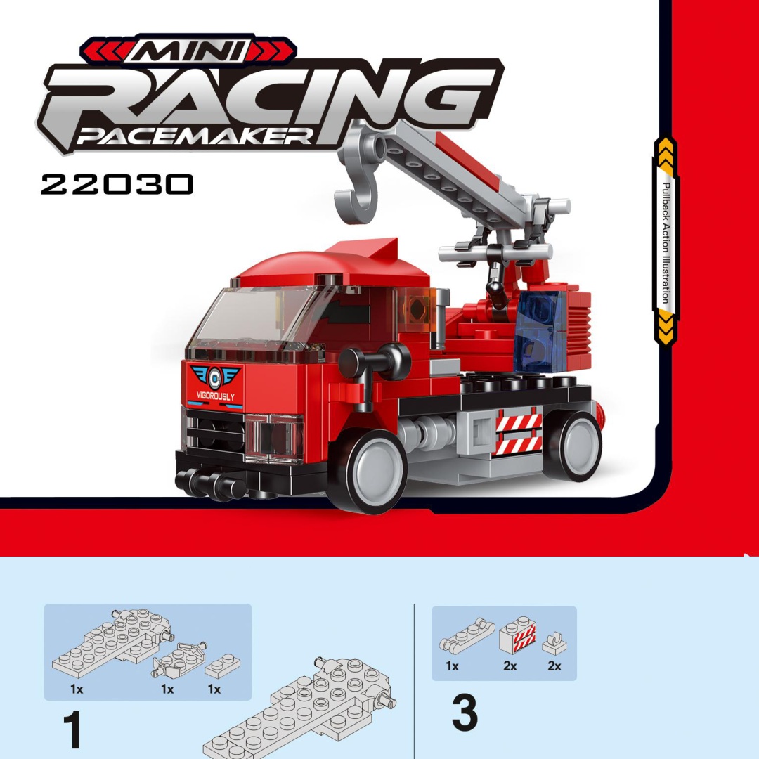 Xe Cứu Hỏa Cần Cẩu Hồi Lực DECOOL 22030 hướng dẫn lắp ráp DECOOL 030 Xe Cần Cẩu Hồi Lực