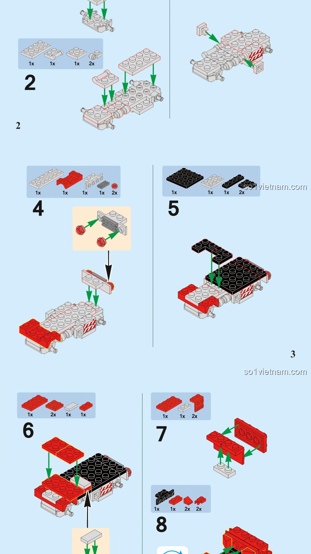 Xe Cần Cẩu Hồi Lực DECOOL 22030 hướng dẫn lắp ráp DECOOL 22030 Xe Cần Cẩu Hồi Lực