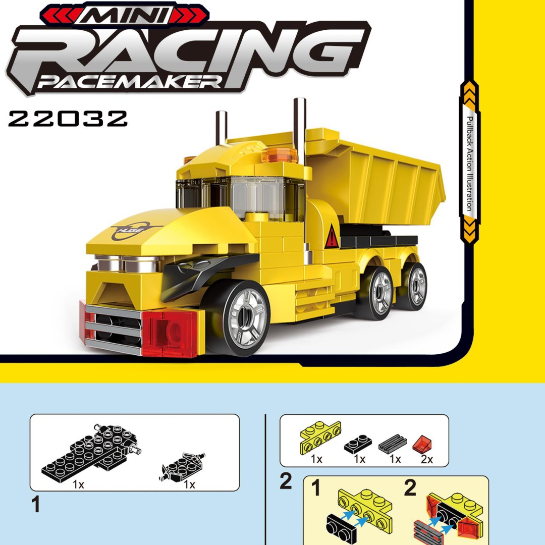 Sách Hướng Dẫn Lắp Ráp Xe Tải Tự Đổ Mini Kéo Lùi DECOOL 22032 hướng dẫn lắp ghép DECOOL 32 Xe Tải Vận Chuyển