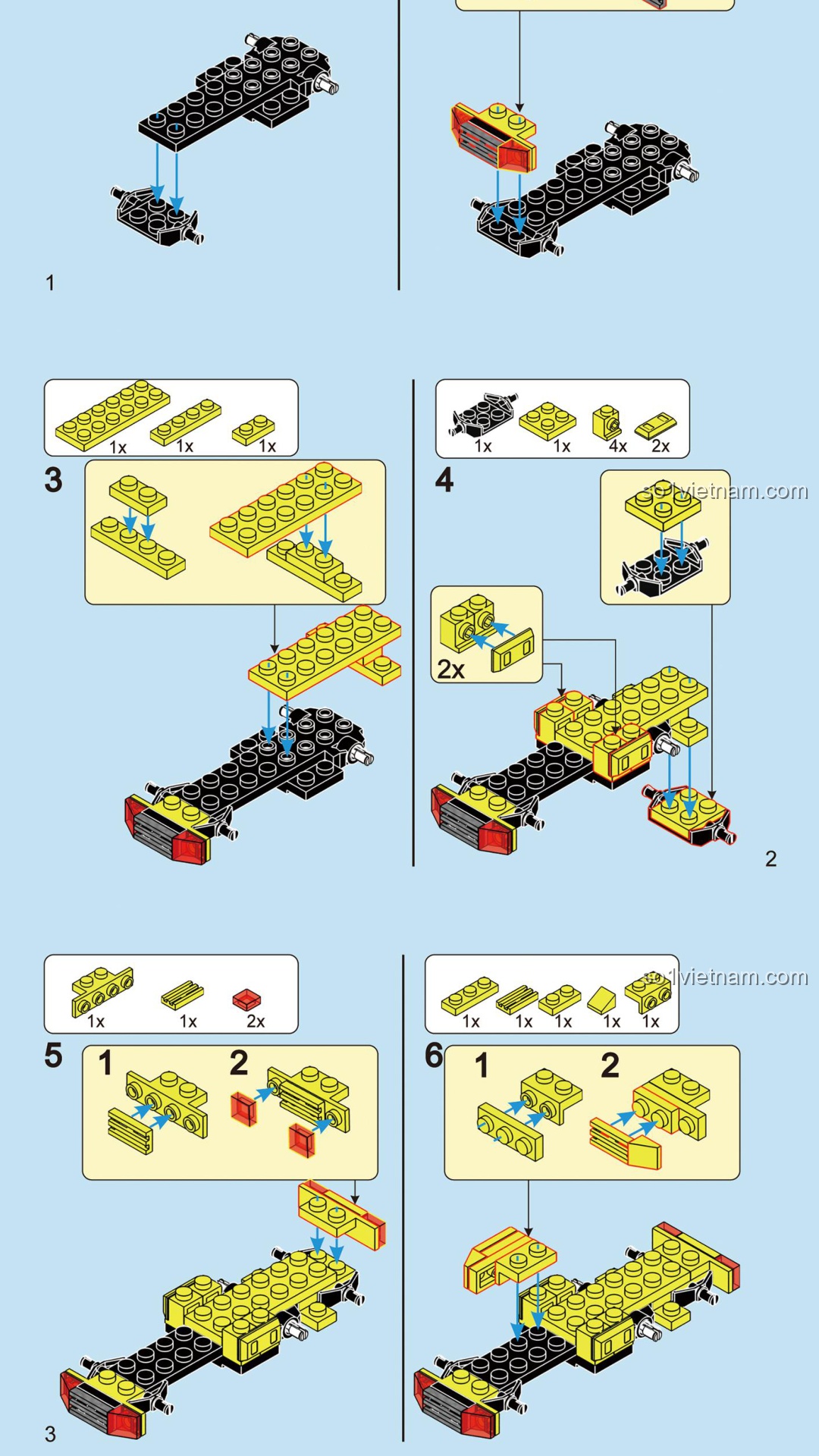 Hướng Dẫn Lắp Ghép DECOOL 22032 Xe Tải Tự Đổ Mini Kéo Lùi sách DECOOL 32 Xe Tải Vận Chuyển