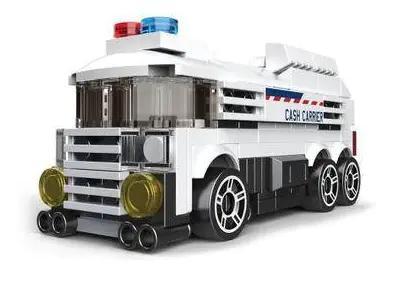 Mô hình Xe Cảnh Sát Chở Tiền Chống Bạo Động DECOOL 22033 chất lượng cao, chi tiết sắc nét, phù hợp bé trai 6 tuổi