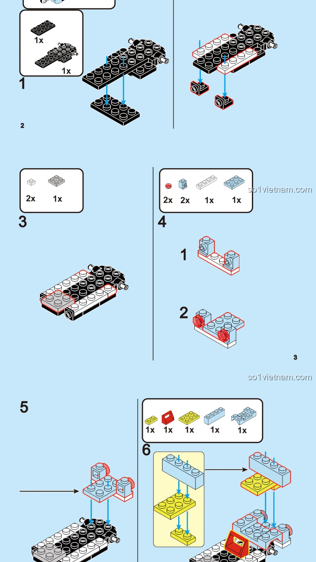 Xe Ba Bánh Bán Hàng Lưu Động DECOOL 22036 Hướng dẫn lắp ráp DECOOL 22036 Xe Ba Bánh Bán Hàng Lưu Động