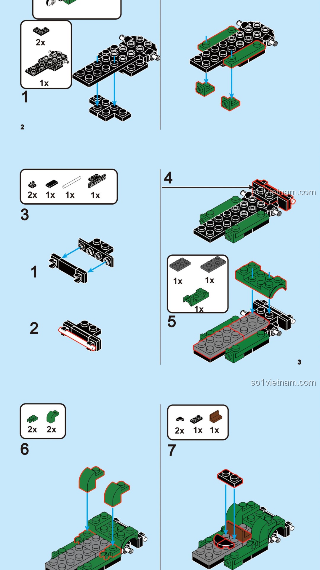 Xe ba bánh Thái Lan DECOOL 22037 Hướng dẫn lắp ráp DECOOL 22037 Xe Tuk-tuk Thái Lan