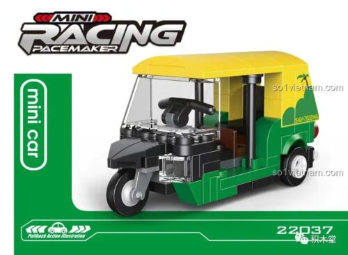 đồ chơi lắp ráp DECOOL 22037 Mini Racing Pacemaker, Xe ba bánh hồi lực 22037 cho bé trai 6 tuổi