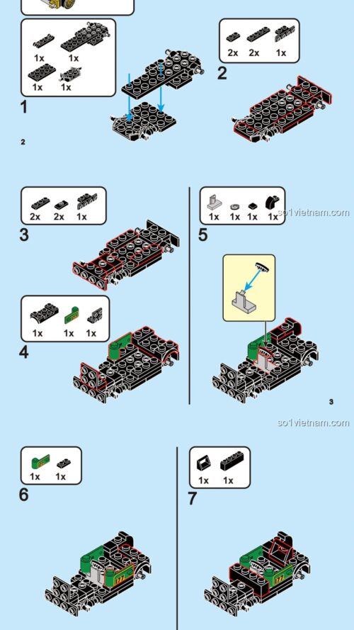 Xe Đua Cổ Điển Mini DECOOL 22052 - Hướng dẫn DECOOL DECOOL22052 Xe Hồi Lực Mini