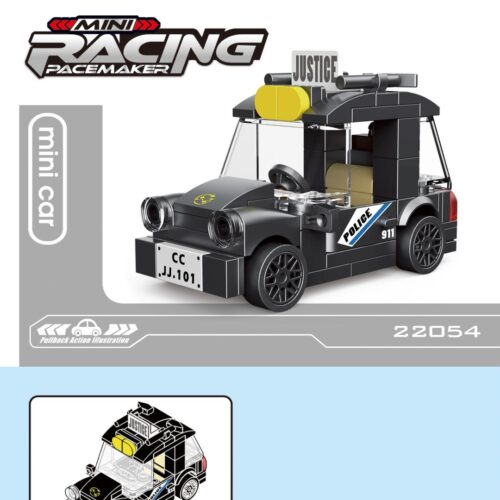 Xe Cảnh Sát Mini Kéo Lùi DECOOL 22054 Hướng Dẫn Lắp Ráp DECOOL 54 Xe Cảnh Sát Đồ Chơi
