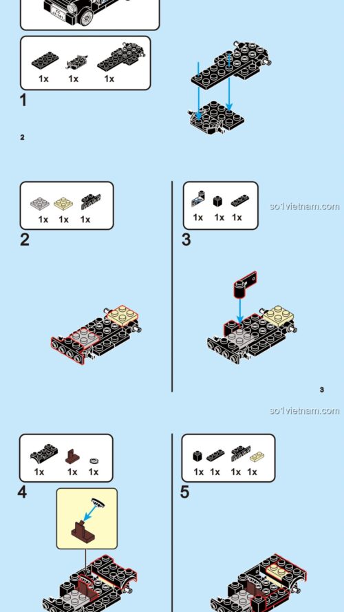 Xe Cảnh Sát Mini DECOOL 22054 Sách Lắp Ghép DECOOL DECOOL22054 Xe Cảnh Sát Kéo Lùi