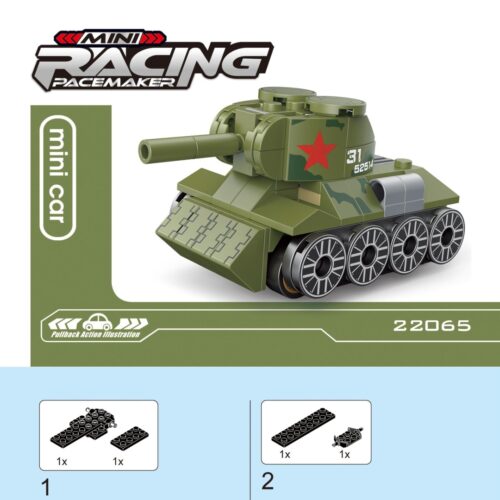 Sách Hướng Dẫn Lắp Ráp Decool 22065 Xe Tăng Mini Kéo Lùi 31 PDF Gốc Chất Lượng Cao