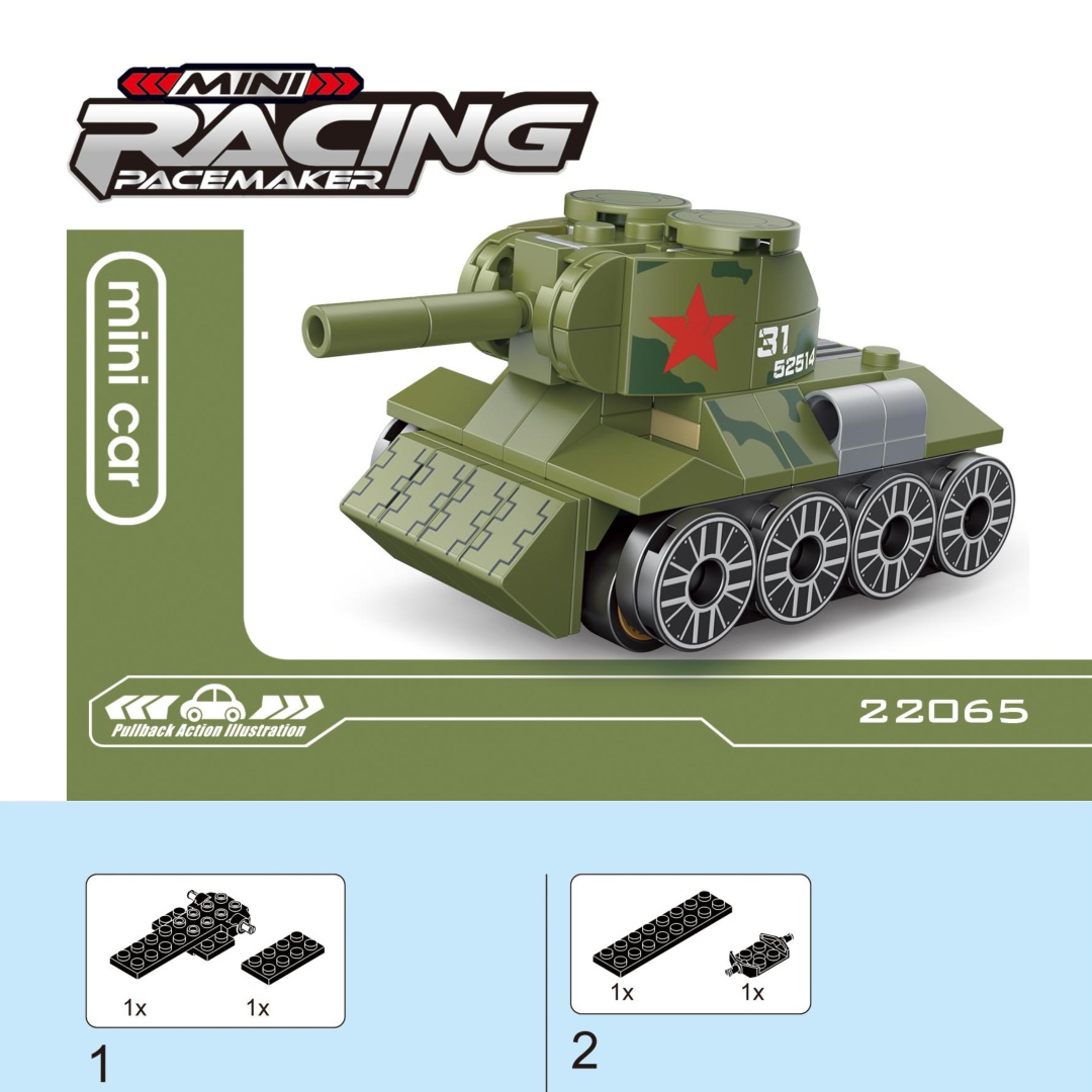 Sách Hướng Dẫn Lắp Ráp Decool 22065 Xe Tăng Mini Kéo Lùi 31 PDF Gốc Chất Lượng Cao