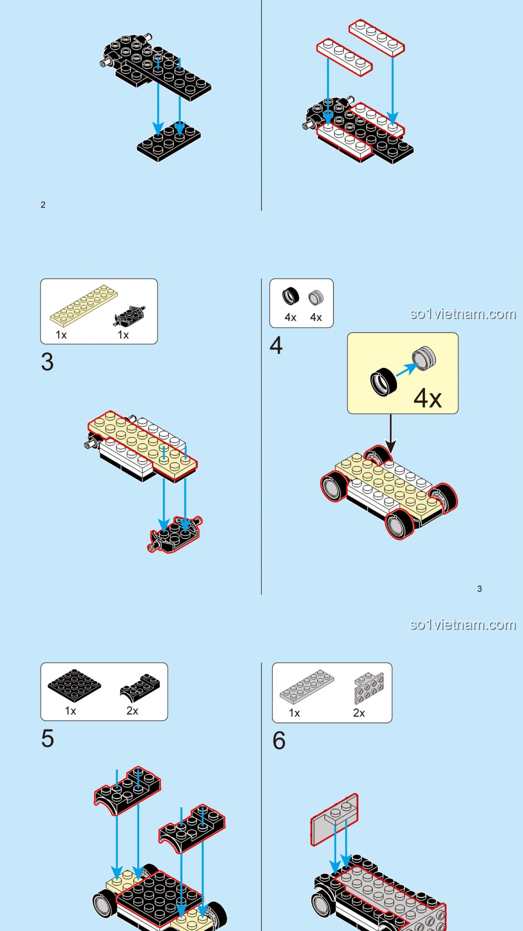 Xe Tăng Mini Decool 22066 Hướng dẫn lắp ghép Xe Tăng Hồi Lực PDF gốc chất lượng cao