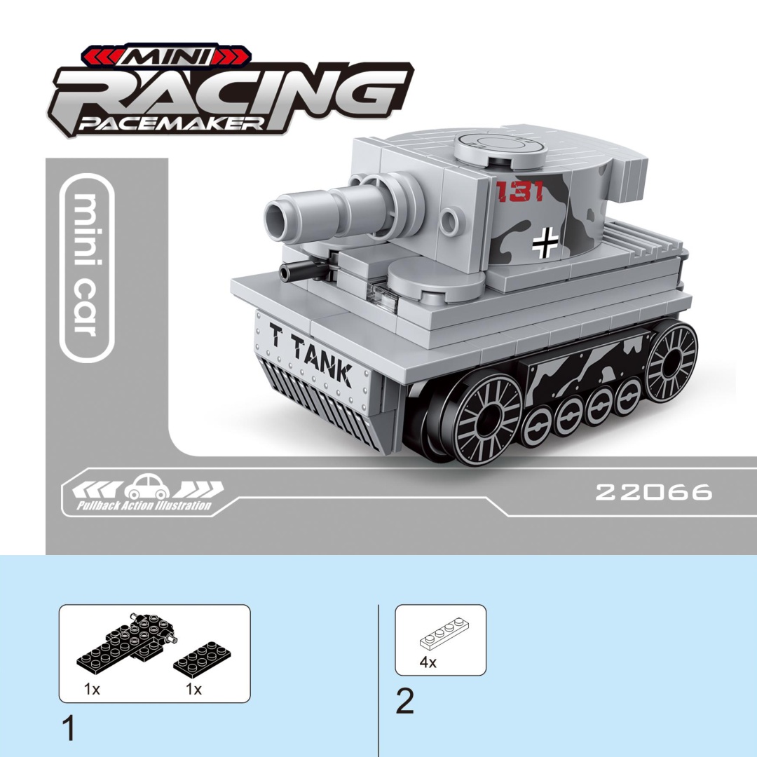 Xe Tăng Mini Hồi Lực Decool 22066 Hướng dẫn lắp ráp Xe Tăng Đồ Chơi PDF gốc chất lượng cao