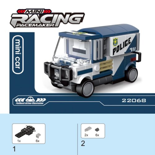 Xe Cảnh Sát Mini Đua Tốc Độ Decool 22068 Sách Hướng Dẫn Lắp Ráp PDF Gốc