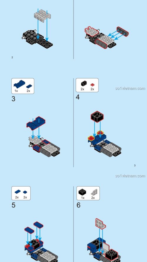 Hướng Dẫn Decool 22068 Xe Cảnh Sát Mini Sách PDF Chất Lượng Cao