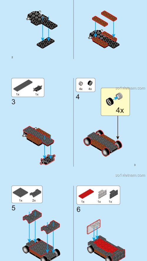Xe tăng quân sự mini Decool 22072 hướng dẫn lắp ráp Decool 72 Xe tăng quân sự mini