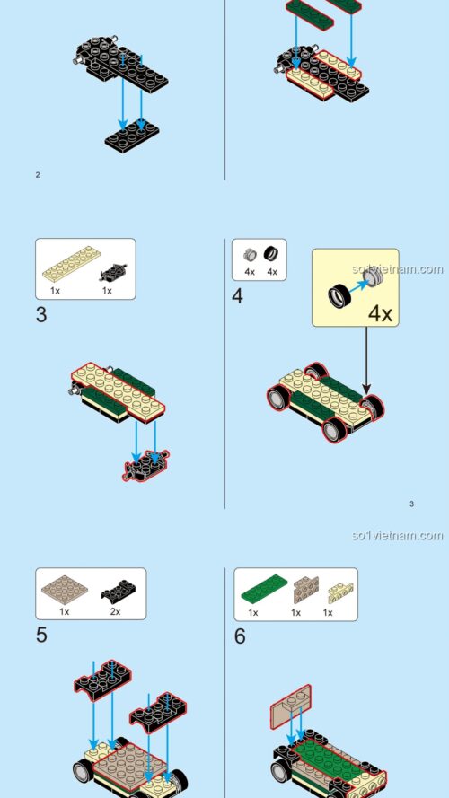 Xe Tăng Mini Kéo Lùi Decool 22073 - Sách hướng dẫn Decool 73 Xe Tăng Quân Sự Kéo Lùi