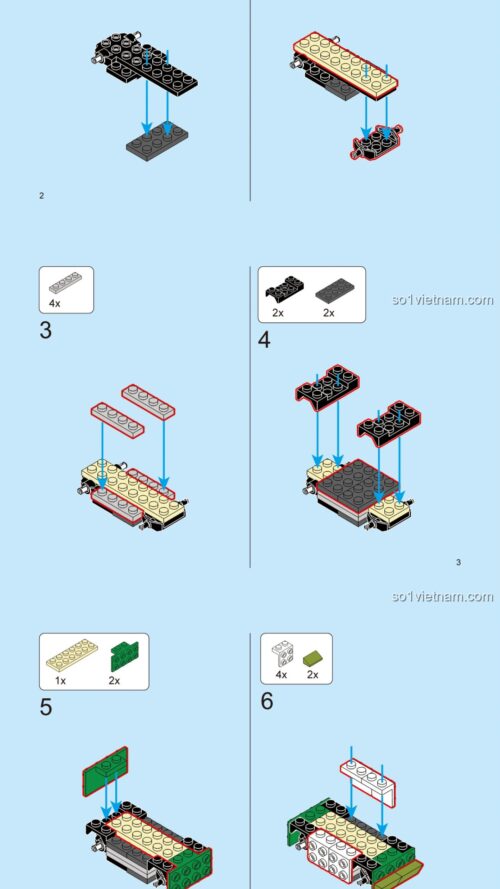 Hướng dẫn lắp ráp Decool 22074 Xe Tăng Kéo Lùi - Hướng dẫn Decool 74 Xe Tăng Quân Sự Mini Kéo Lùi