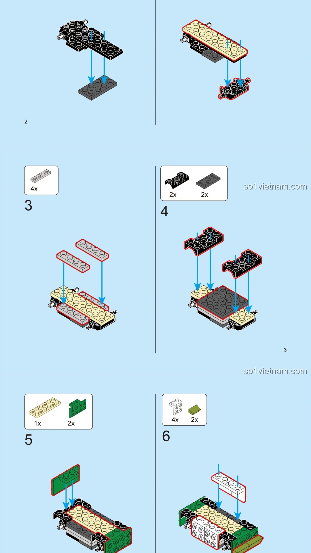 Hướng dẫn lắp ráp Decool 22074 Xe Tăng Kéo Lùi - Hướng dẫn Decool 74 Xe Tăng Quân Sự Mini Kéo Lùi
