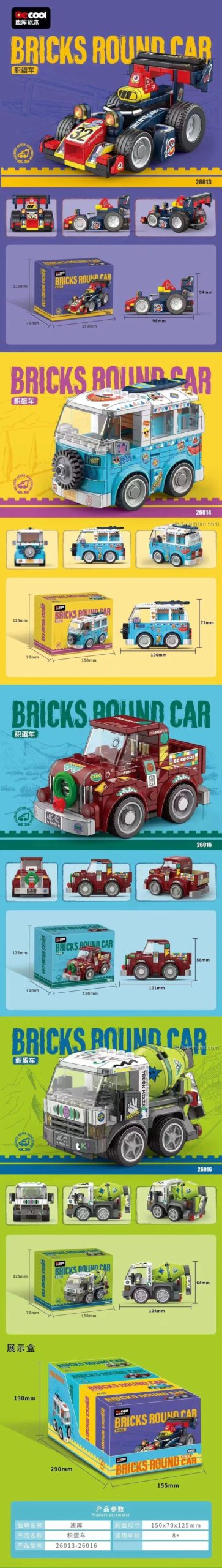 Đồ chơi lắp ráp 26013 Xe Đua Thể Thao Decool 26013 với động cơ kéo lùi, giúp bé trai 6 tuổi phát triển tư duy sáng tạo