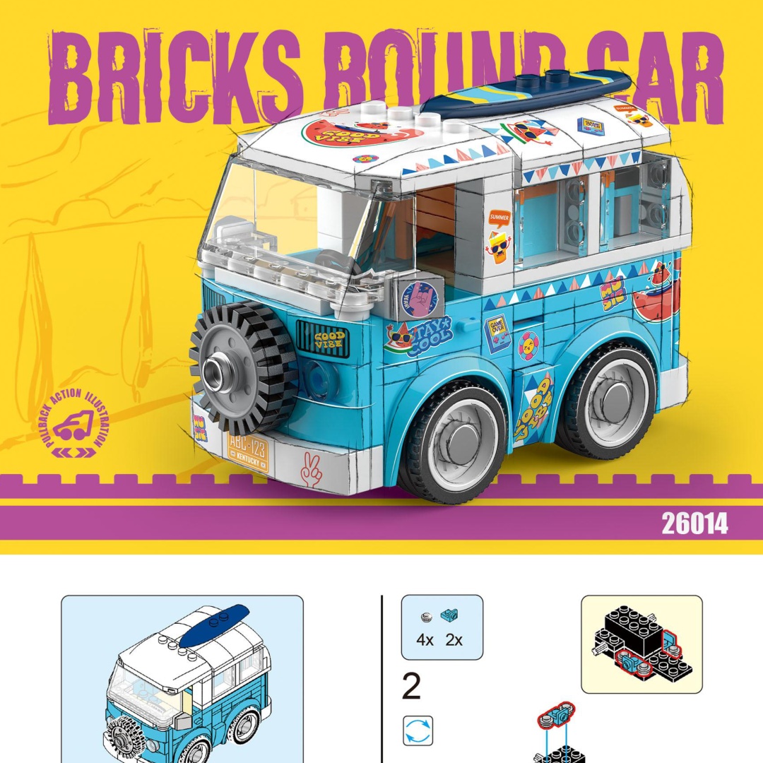 Xe Buýt Tròn Decool 26014 - Sách Hướng Dẫn Lắp Ráp Decool 26014 Xe Buýt hình trứng