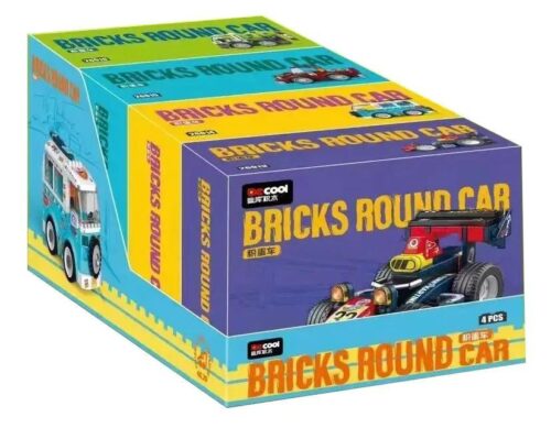 Bộ lắp ghép Decool 26015 Bricks Round Car hộp tổng giá rẻ cho bé trai 6 tuổi, đồ chơi mô hình xe kéo lùi chất lượng cao