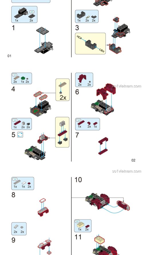 Bộ sưu tập xe Bricks Round Car Decool 26015 hướng dẫn lắp ráp Decool 015 Bộ Ghép Xe Bricks Round Car