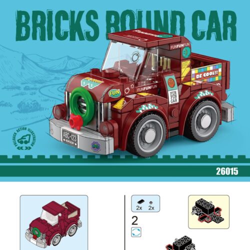 Bộ Lắp Ghép Xe Bricks Round Car Decool 26015 hướng dẫn lắp ráp Decool 26015 Xe buýt đồ chơi