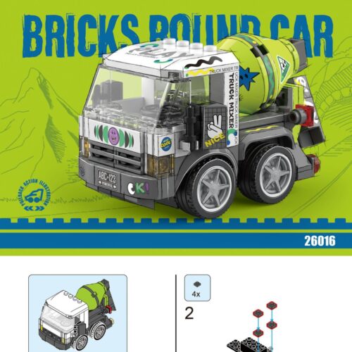 Hướng dẫn lắp ráp Decool 26016 Mô hình Xe Trộn Bê Tông sách hướng dẫn Decool 26016 Xe Bồn Trộn Bê Tông