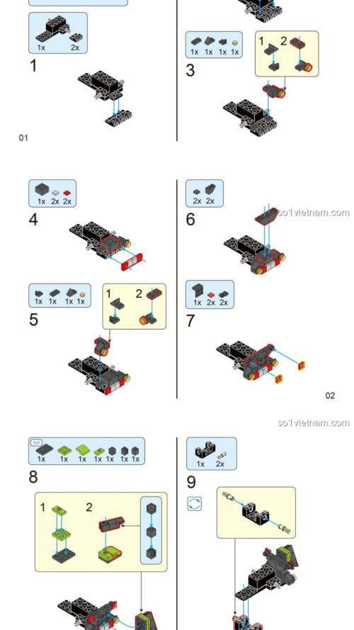Sách hướng dẫn Decool 26016 Xe Bồn Trộn Bê Tông sách lắp ghép Decool 26016 Xe Bồn Trộn Bê Tông