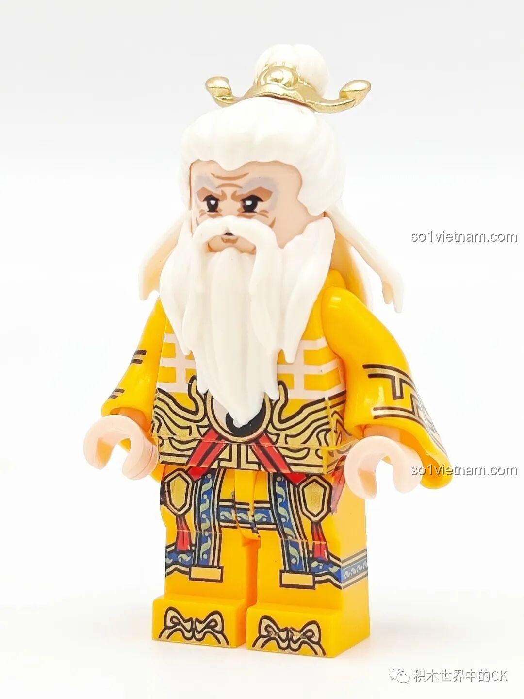 Minifigure Tôn Ngộ Không - Tây Du Ký, cầm gậy Như Ý, 8 tuổi, con trai, hành trình Tây Du, nhân vật Tôn Ngộ Không chi tiết, màu sắc sống động
