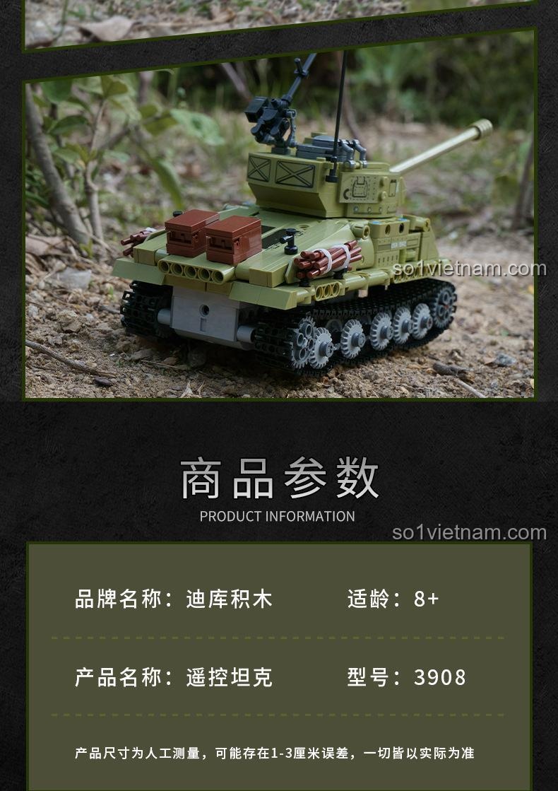 Một góc nhìn khác về đồ chơi mô hình Decool 3908 ngoài trời.