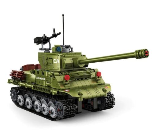 Hộp sản phẩm bộ lắp ghép Xe Tăng M4A3 Sherman Decool 3908, món quà thông minh cho con trai.