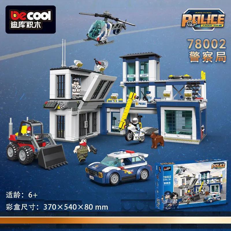 Bộ lắp ghép Trạm Cảnh Sát Decool 78002 lớn, đồ chơi mô hình Đồn Cảnh Sát BrickCool giá tốt cho bé trai 6 tuổi, phát triển tư duy sáng tạo.