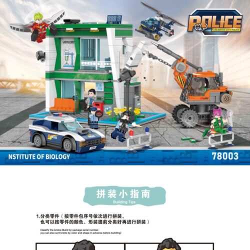 Viện Nghiên Cứu Sinh Học Decool 78003 - Hướng dẫn lắp ráp Mô hình cảnh sát