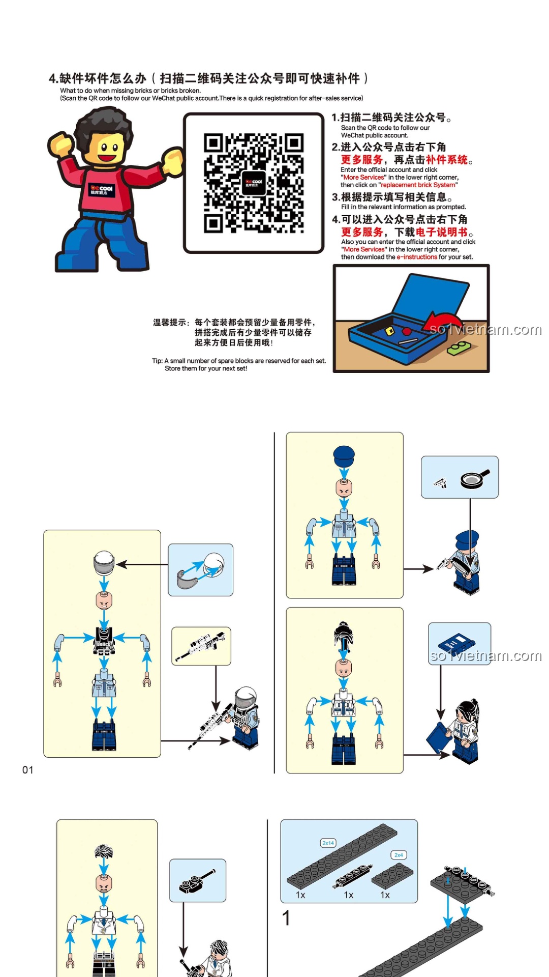 Trạm chỉ huy di động cảnh sát Decool 78004 - Sách Decool 78004 Trung tâm chỉ huy di động, Hướng dẫn Decool 78004 Đội đặc nhiệm cảnh sát di động