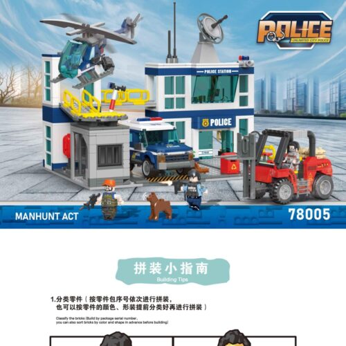 Sách Hướng Dẫn Lắp Ráp Decool 78005 Truy Bắt Đại Hành Động - Hướng dẫn Decool 005 Đồn cảnh sát