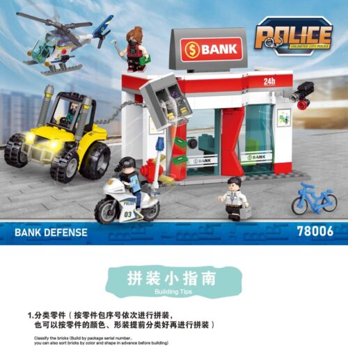 Trận Chiến Bảo Vệ Ngân Hàng Decool 78006 Sách Hướng Dẫn Lắp Ráp PDF Gốc