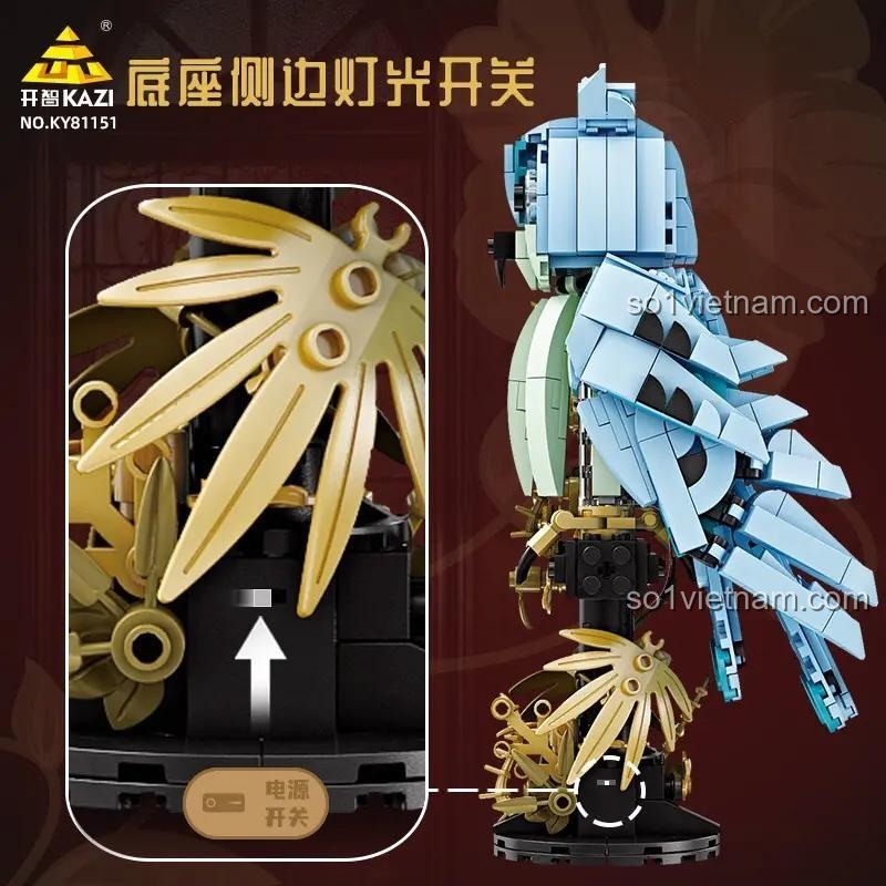 Đèn LED trên đèn bàn cú mèo KAZI KY81151, đồ chơi giáo dục