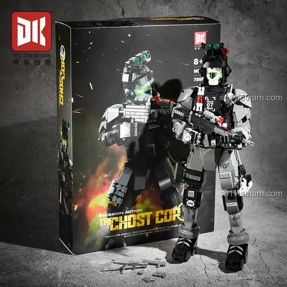 Bộ lắp ghép Cảnh sát ma DK 2010 và hộp sản phẩm, đồ chơi phát triển trí tuệ cho bé 8 tuổi