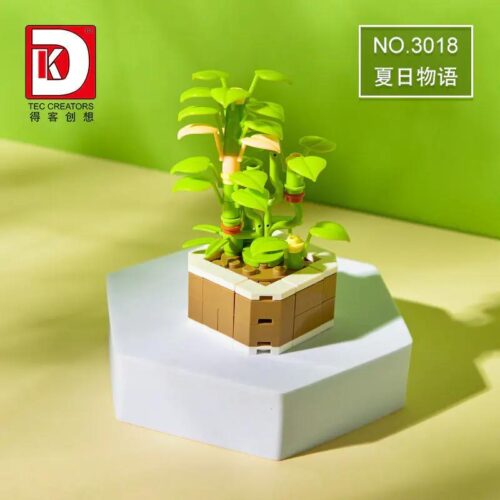 Bộ lắp ghép Chậu cây mùa hè DK 3018. Đồ chơi mô hình cây cảnh mini giá rẻ cho bé gái 8 tuổi.