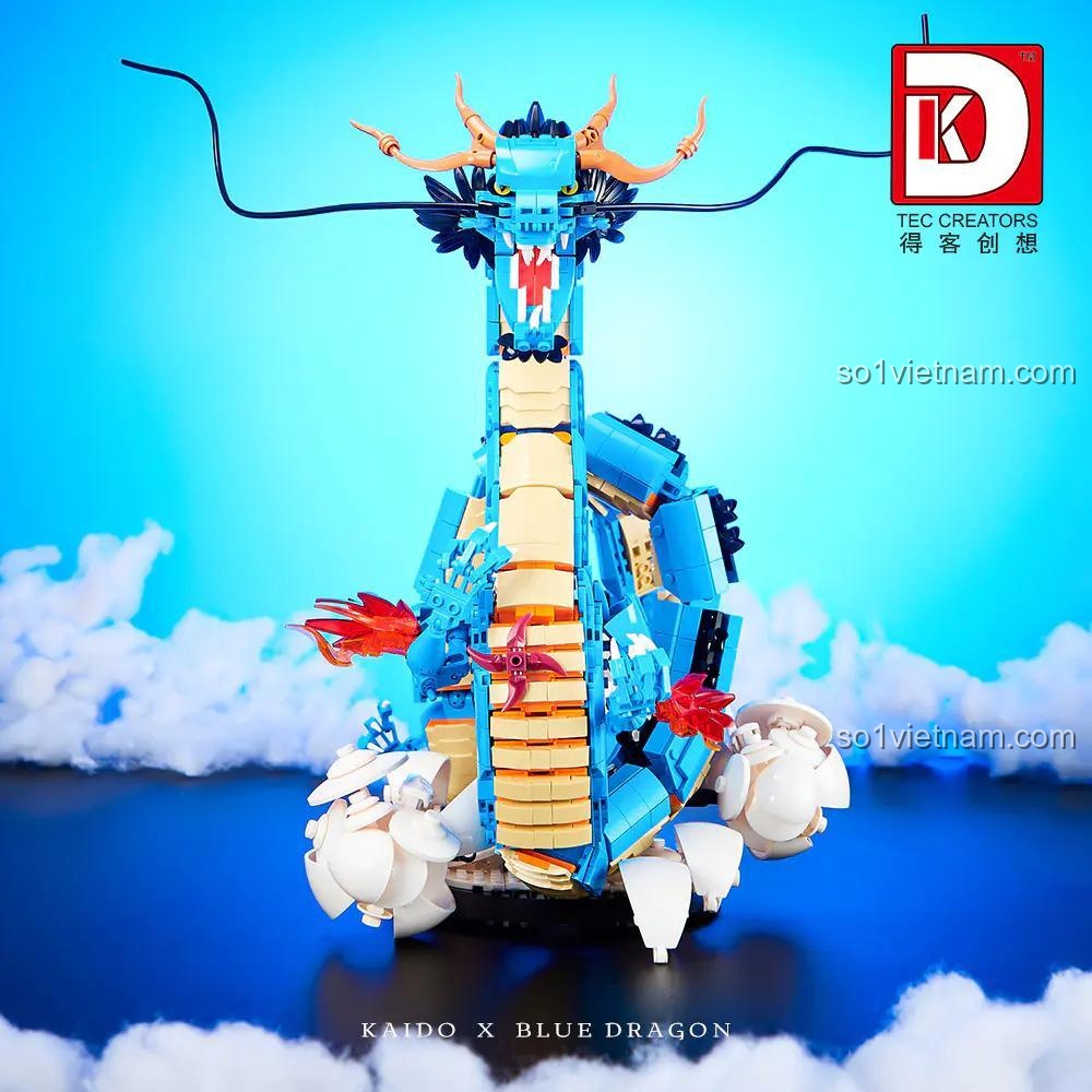 bộ xếp hình Rồng Xanh Kaido DK 5011, mô hình Rồng Kaido trong One Piece, đồ chơi lắp ghép cho bé trai 8 tuổi, giá tốt