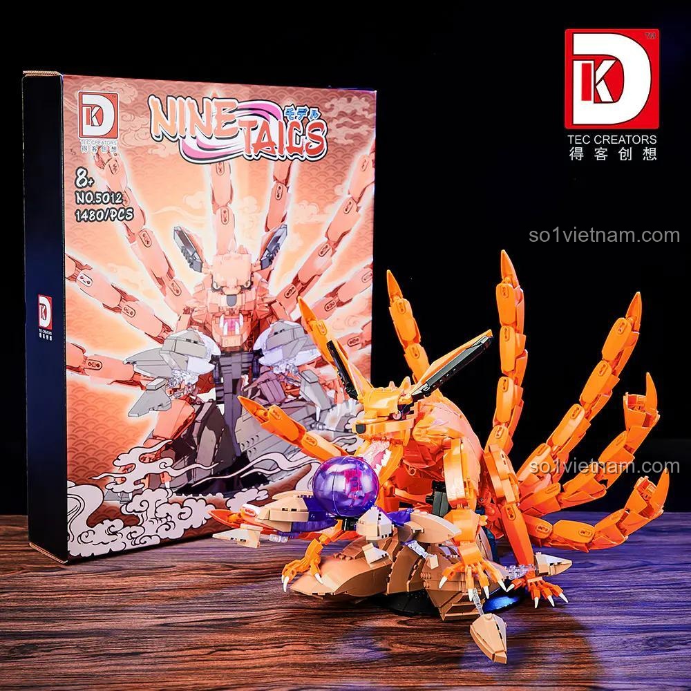 Mô hình Cửu Vĩ Naruto DK 5012, bộ xếp hình Quái vật Cửu Vĩ, chi tiết tinh xảo, phù hợp bé trai 8 tuổi, giá tốt.