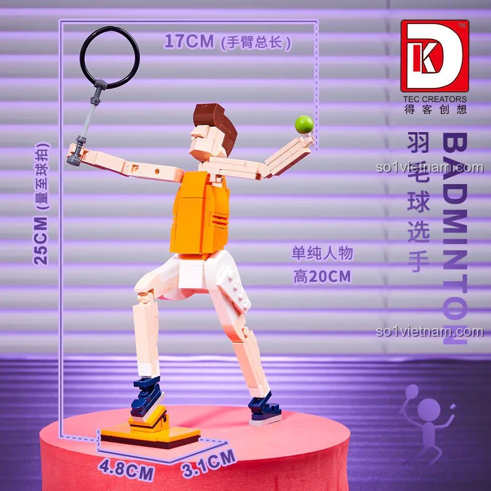 Set đồ chơi Cầu thủ bóng rổ, DK 5022 Đồ chơi thể thao Olympic, kích thước chi tiết cho bé 6 tuổi