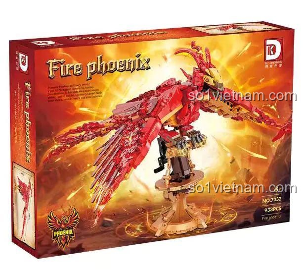 Hộp sản phẩm bộ lắp ghép Phượng Hoàng Lửa DK 7032, đồ chơi xây dựng Harry Potter cho bé 8 tuổi