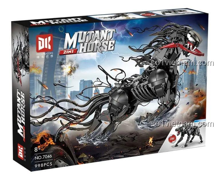 DK 7046 Ngựa Độc Dược mô hình lắp ráp 2in1, sinh vật biến hình, tương thích LEGO®, cho bé 8 tuổi