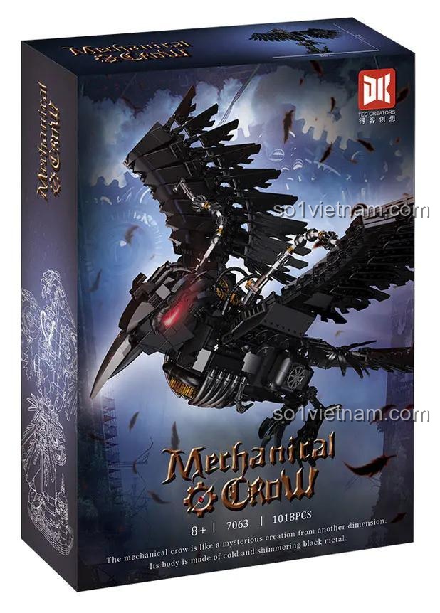 hộp đồ chơi mô hình Quạ máy DK7063, bộ xếp hình Quạ Cơ Khí chất lượng cao, quà tặng bé trai 8 tuổi