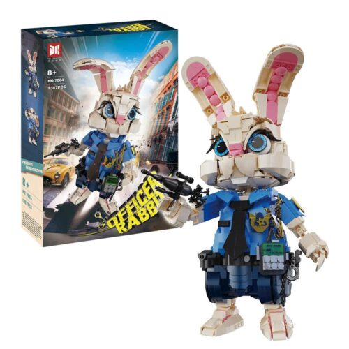 Bộ lắp ghép Cảnh sát Thỏ Judy Hopps DK 7064 cho bé gái 8 tuổi, mô hình cao 38cm giá rẻ.